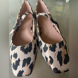 LNC- Cole Haan Leopard Print Bridge Square Toe Mary Jane Ballet Flats - size 5 B